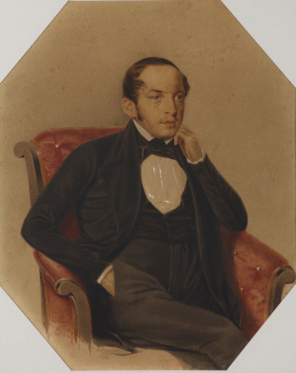 Vasily Petrovich Zubkov 1799-1862, 1846 door Alexander Ivanovich Klünder