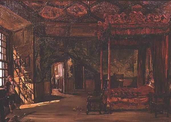 Slaapkamer van koningin Mary, Holyrood door Alexander Jnr. Fraser