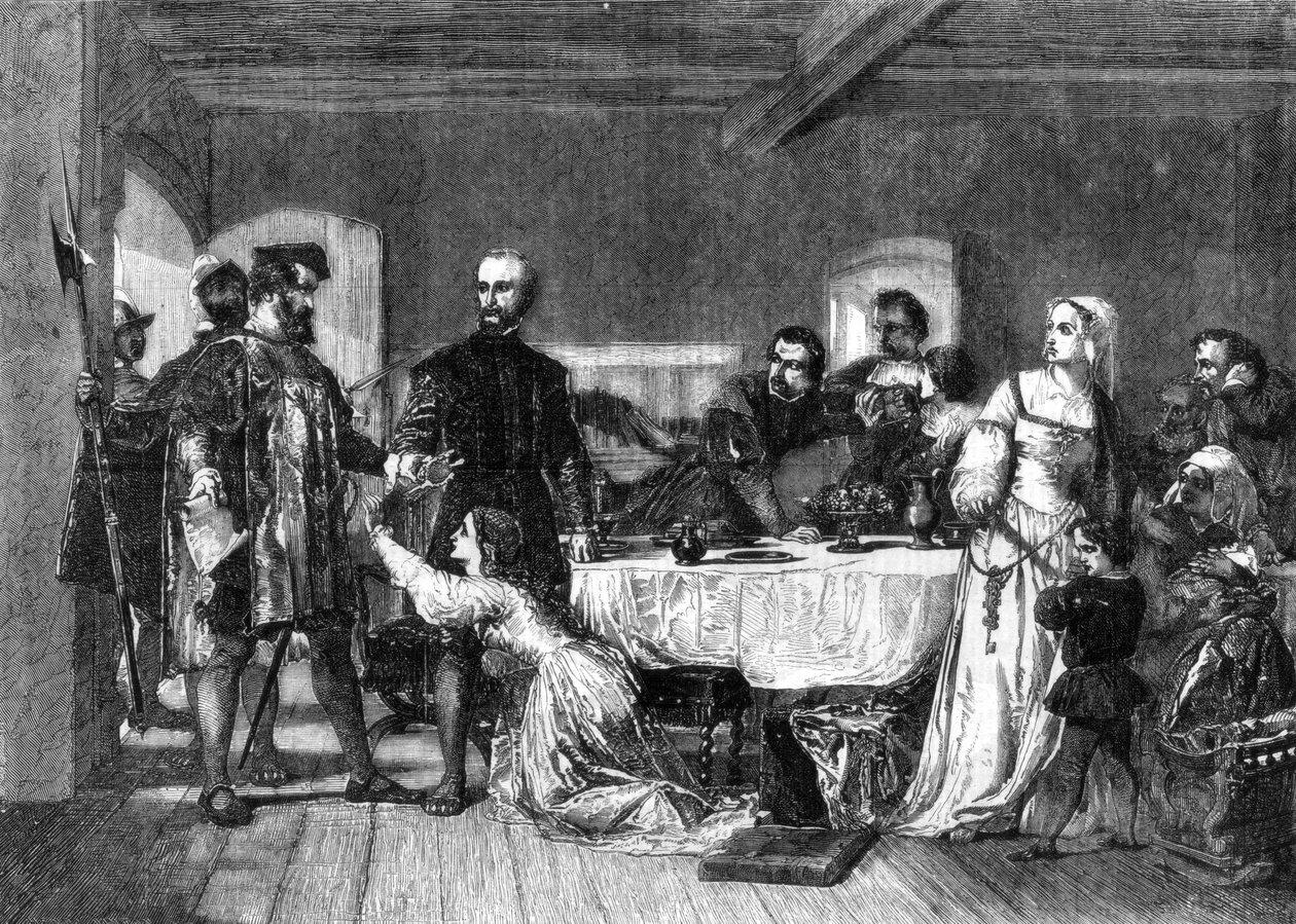 De arrestatie van John Brown van Ashford, een Lollard door Alexander Johnston