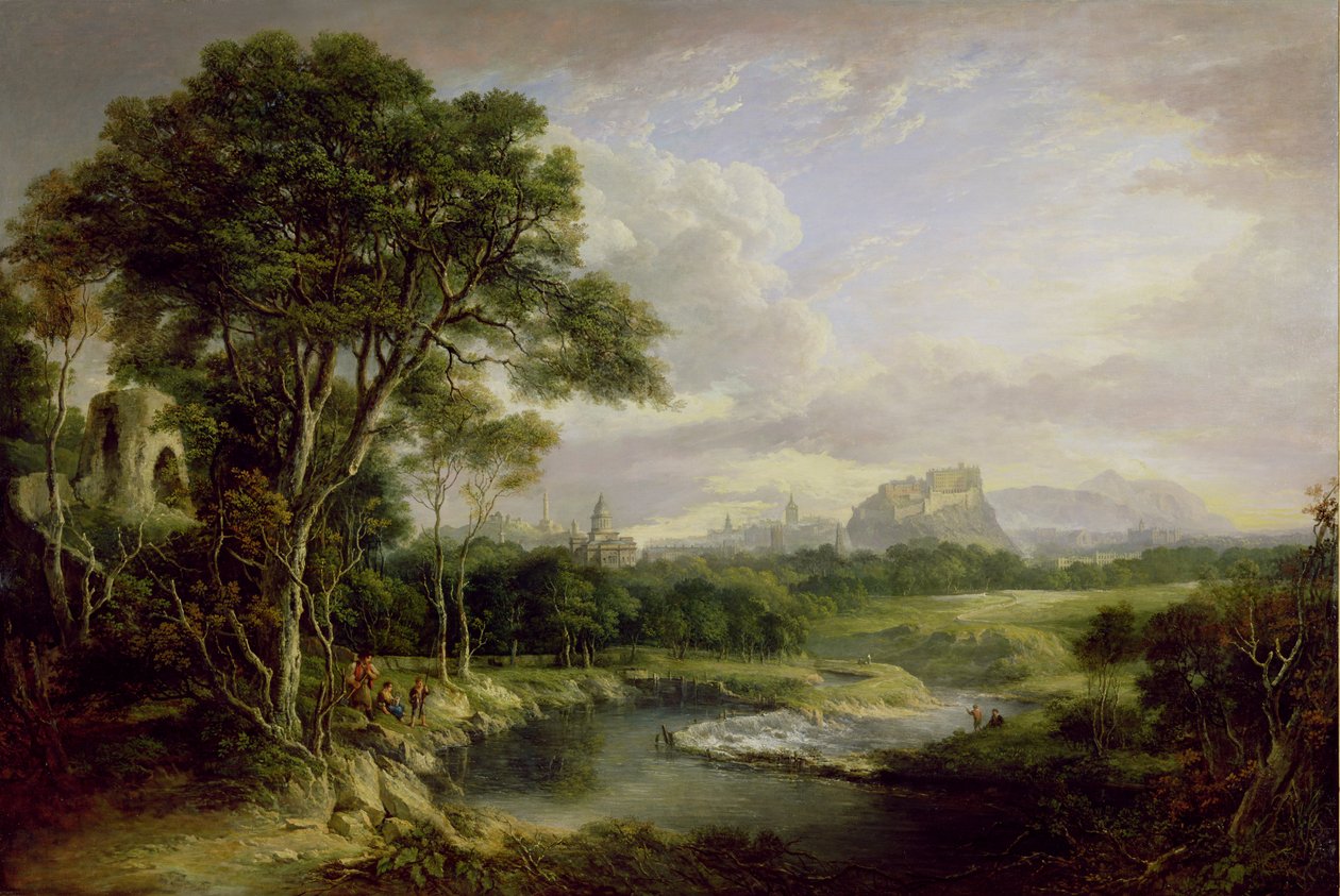 Uitzicht op de Stad Edinburgh, c.1822 door Alexander Nasmyth