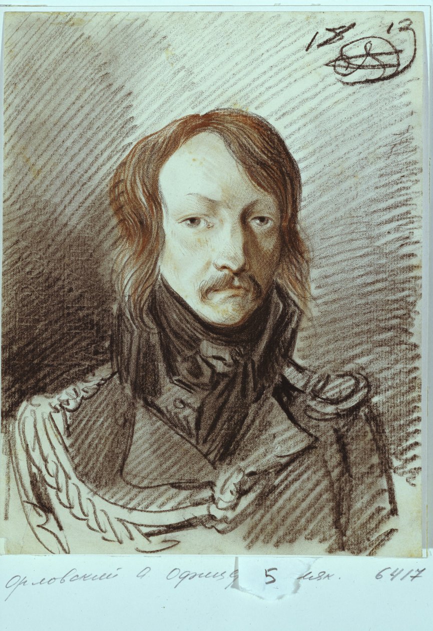 Portret van Alexei Pavlovich Lanskoy door Alexander Osipovich Orlowski