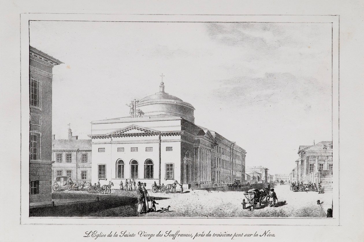 De Kerk van Vreugde van allen die bedroefd zijn uit de serie Zichten van Sint-Petersburg door Alexander Pluchart