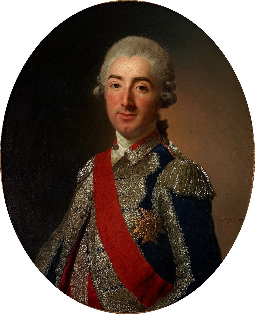 Cosme de Beaupoil, Markis de St Aulaire (1741-1822) door Alexander Roslin