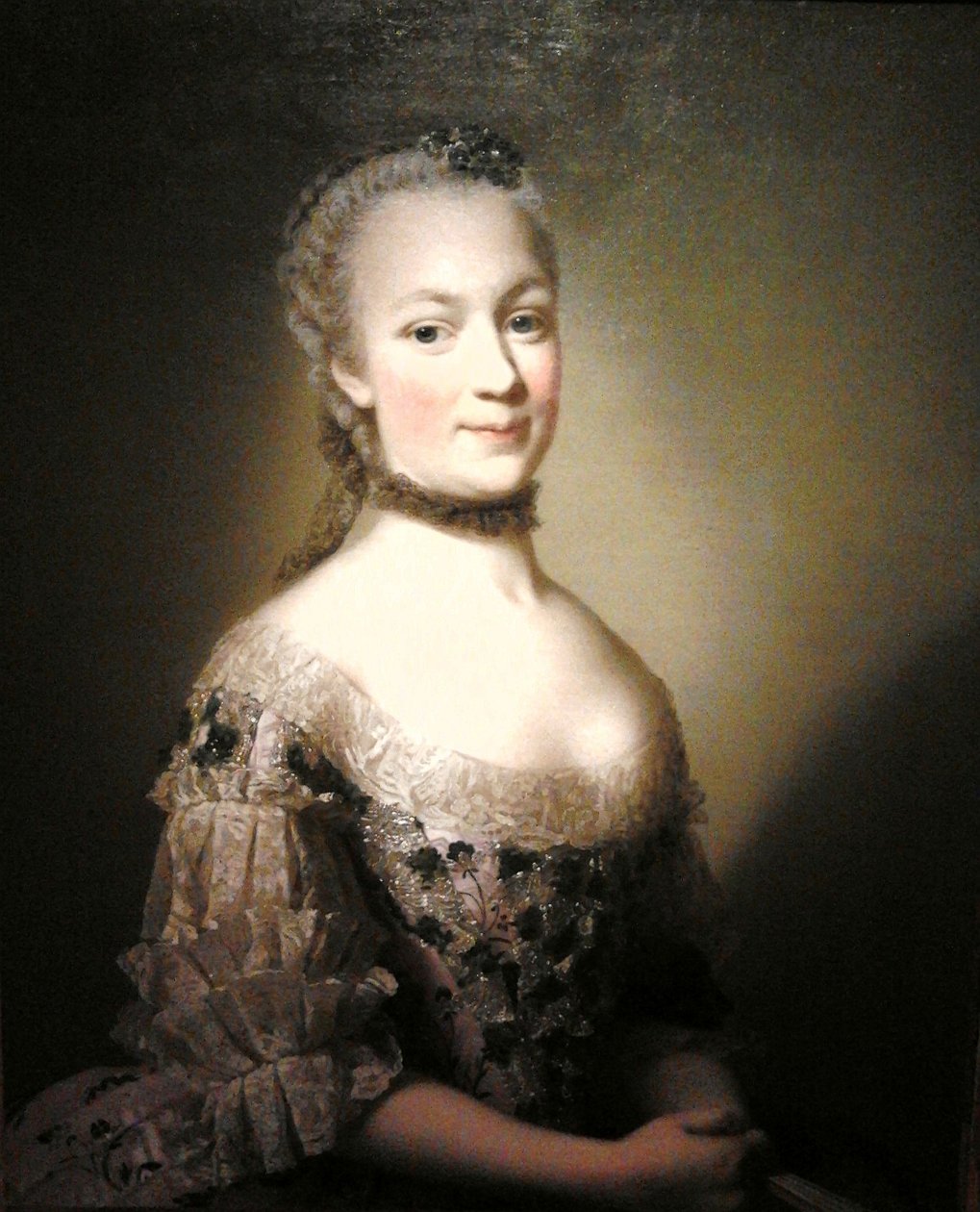 Portret van Katarzyna Mniszech, geboren Zamoyska door Alexander Roslin
