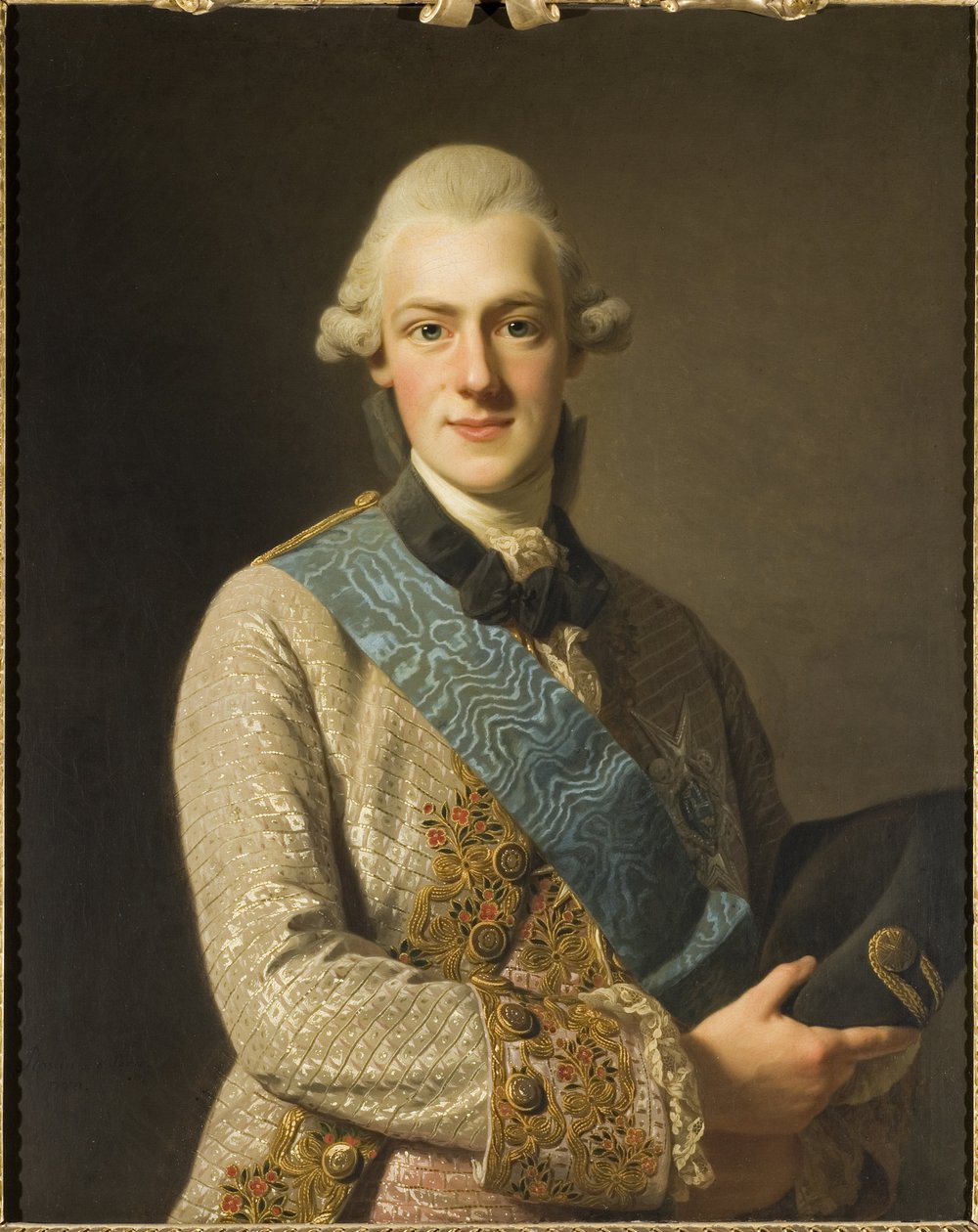 Portret van prins Frederik Adolf van Zweden door Alexander Roslin