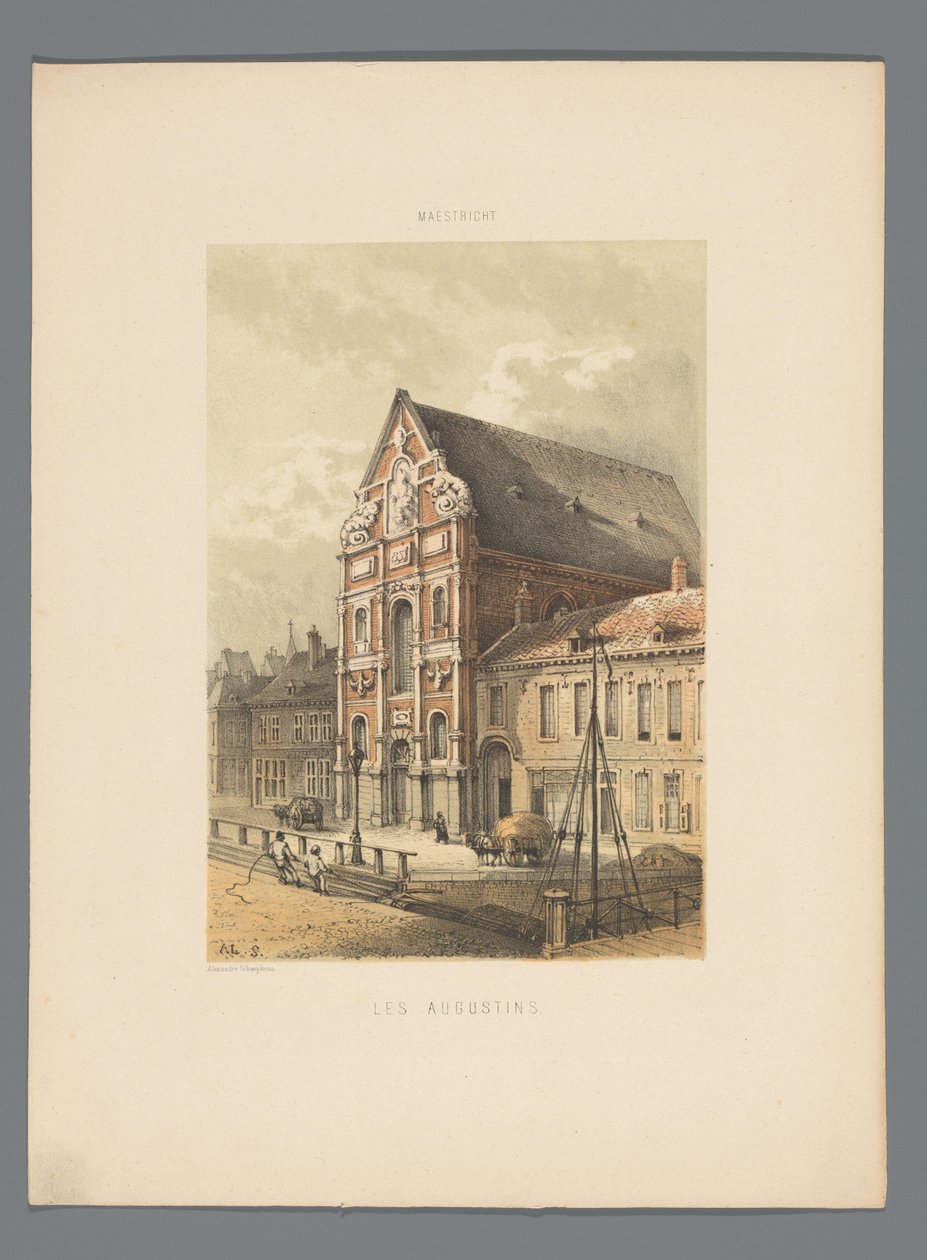 Augustijnenkerk te Maastricht (Les Augustins, Monuments de Maestricht) door Alexander Schaepkens