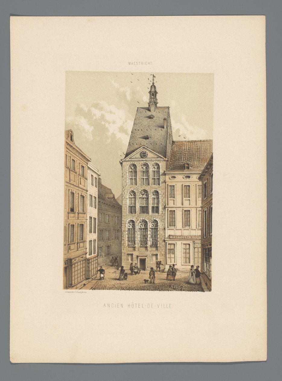Oude stadhuis te Maastricht door Alexander Schaepkens