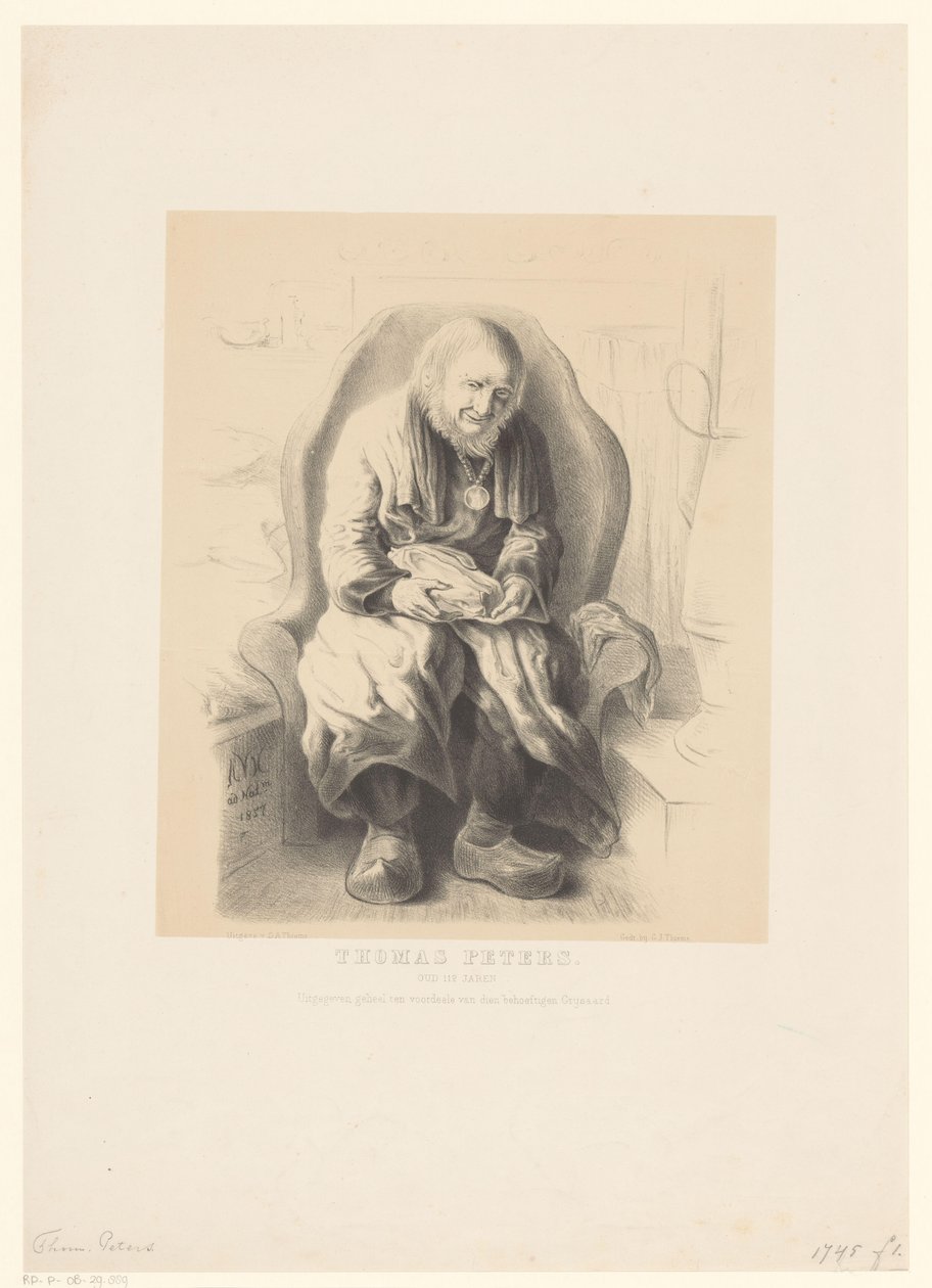 Portret van Thomas Peters door Alexander Ver Huell