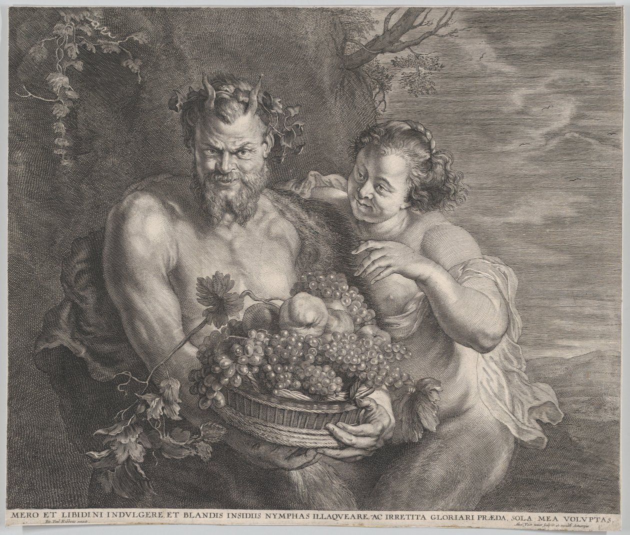 Satyr en Bacchante, ca. 1650-95 door Alexander Voet