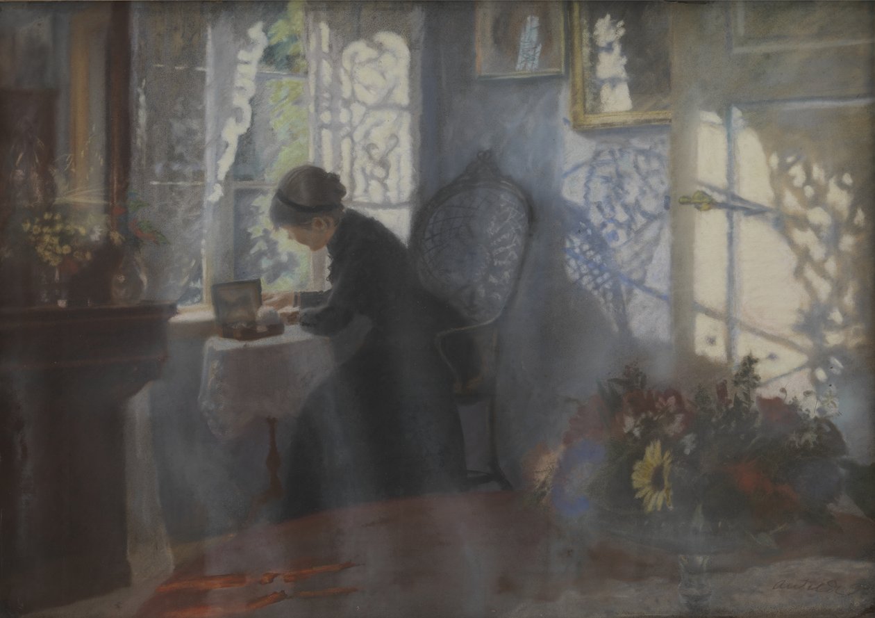 In de vissershut in Hellebæk door Alexander Wilde