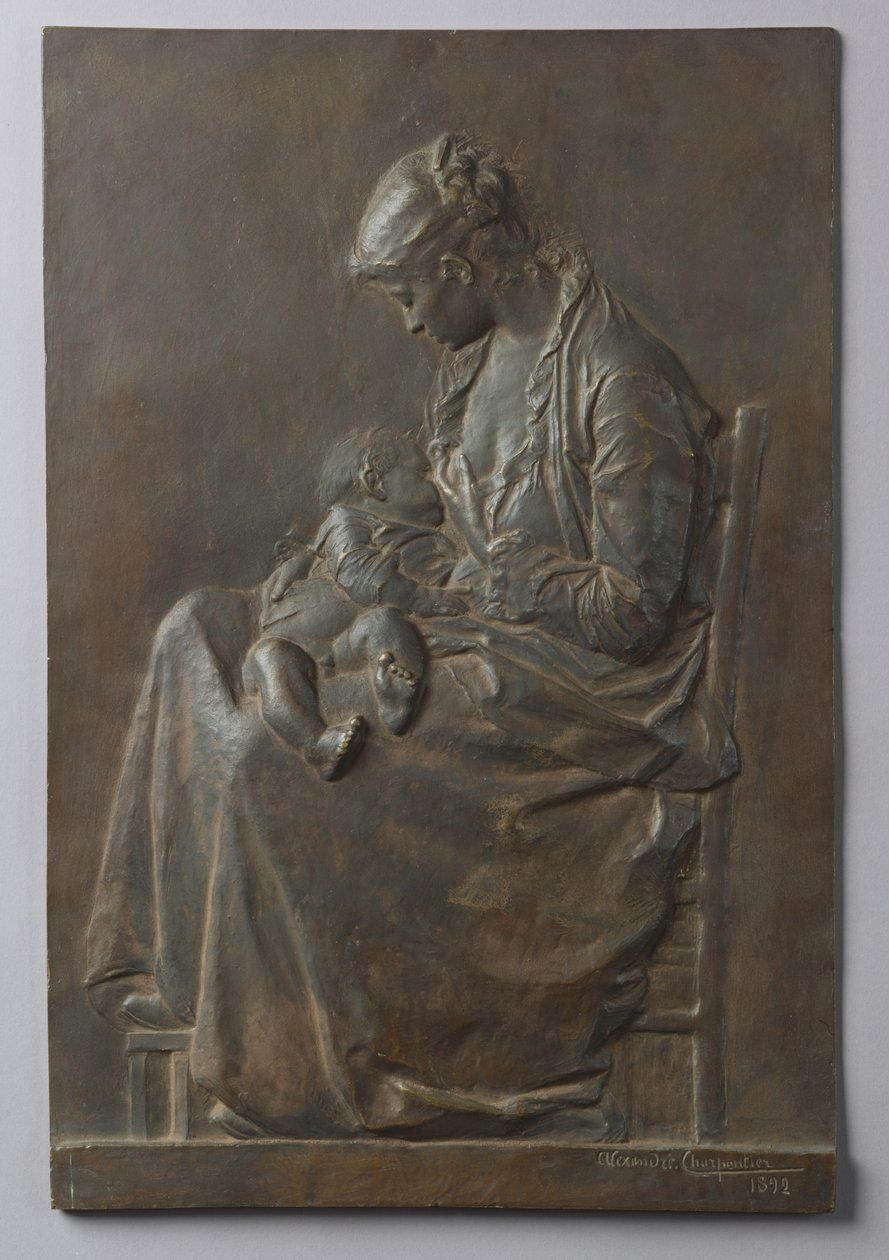 Moeder en Kind, 1892 door Alexandre Charpentier