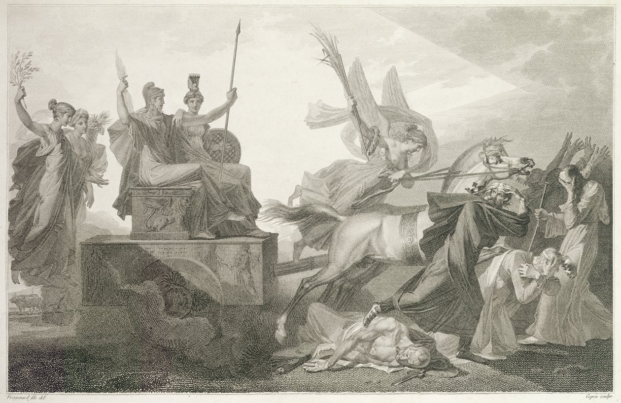 Republique Francais, gegraveerd door Jacques Louis Copia door Alexandre Evariste Fragonard