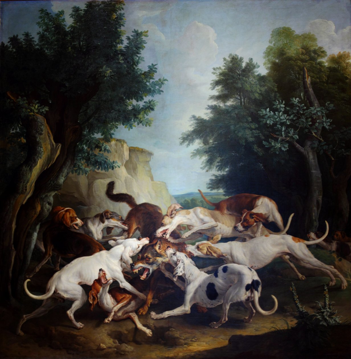 De wolvenjacht door Alexandre Francois Desportes
