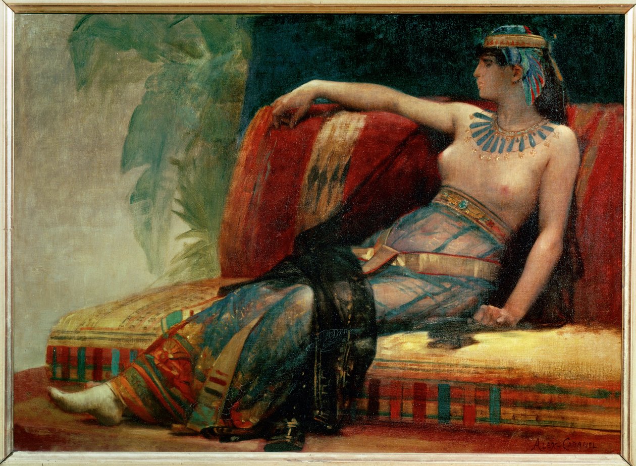 Farao Cleopatra VII (schilderij op doek) door Alexandre Cabanel