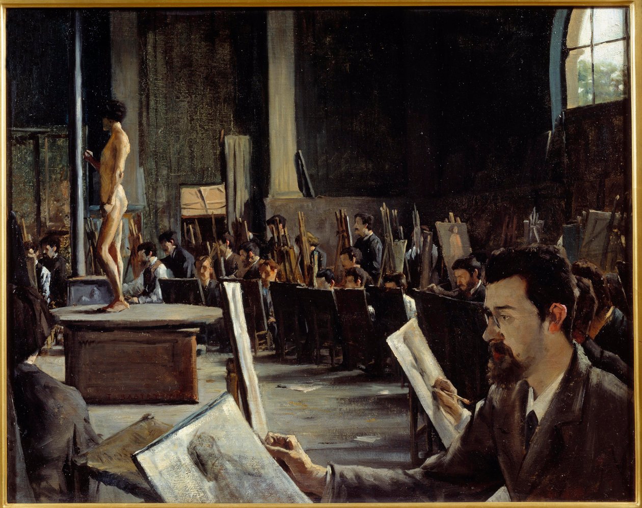 Het atelier van de schilder Alexandre Cabanel aan de Ecole des Beaux Arts door Alexandre Cabanel