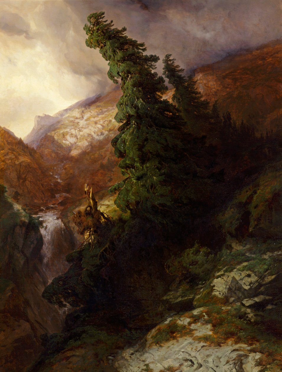 Hooggebergtekloof (Handeggdal in het kanton Bern) door Alexandre Calame