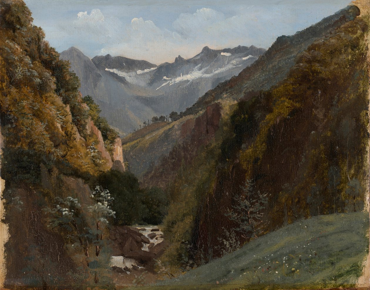Een hooggebergtevallei in de Berner Alpen door Alexandre Calame