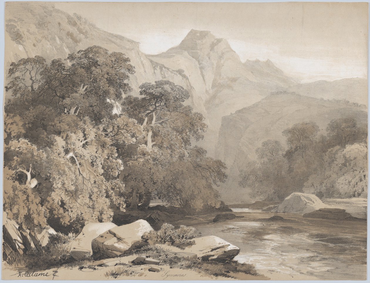 Landschap door Alexandre Calame
