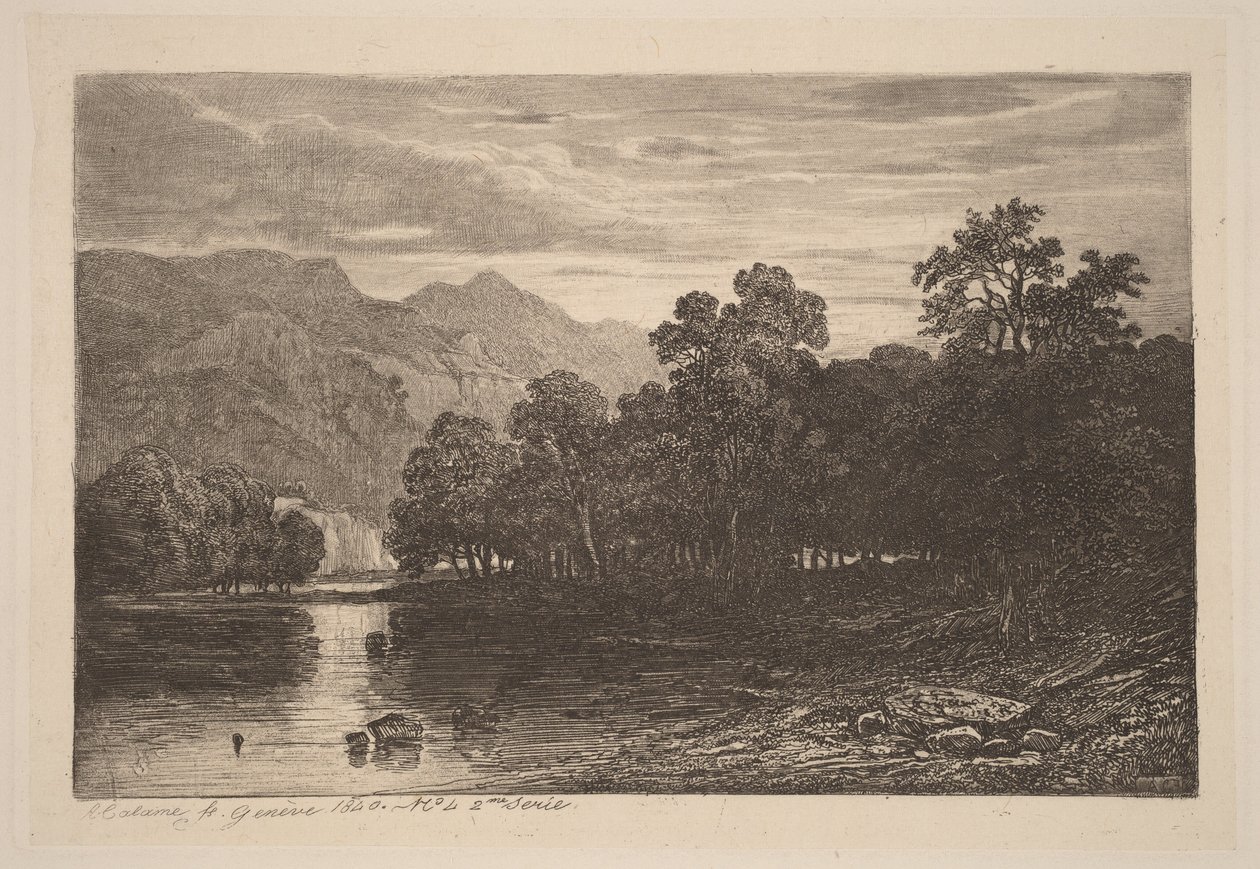 Bergrivier door Alexandre Calame