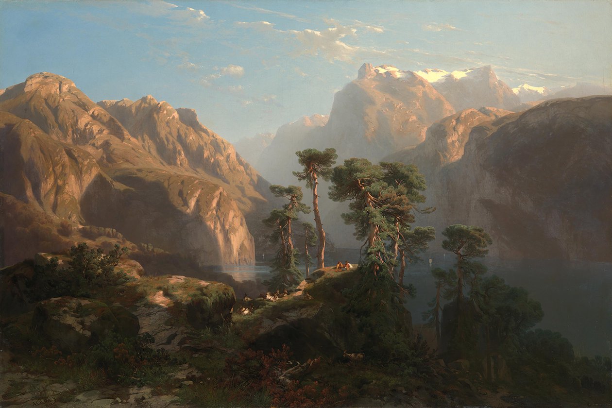 Vierwaldstättermeer door Alexandre Calame
