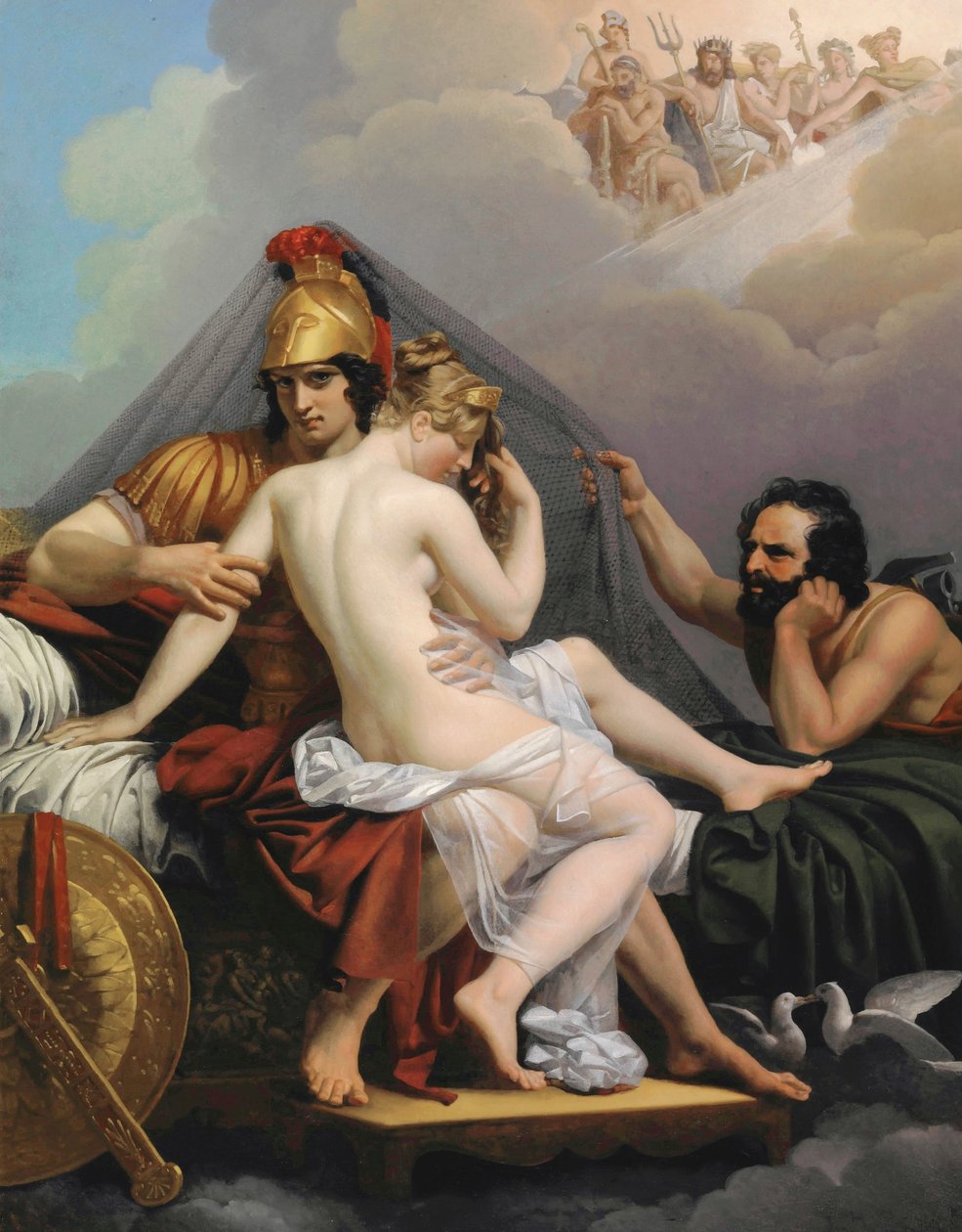 Mars en Venus verrast door Vulcanus door Alexandre Charles Guillemot