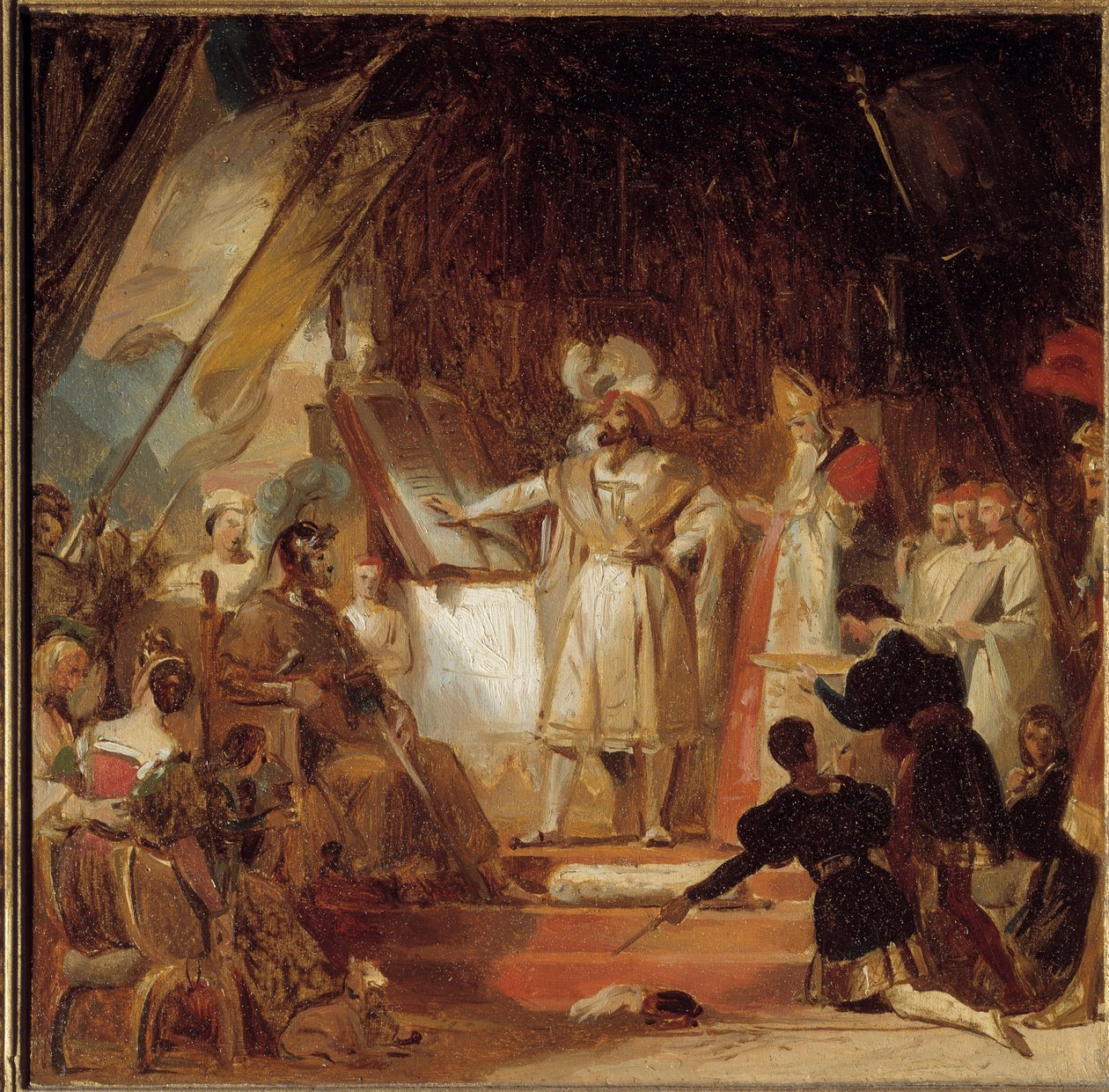 Francois I ridder door Bayard door Alexandre Evariste Fragonard