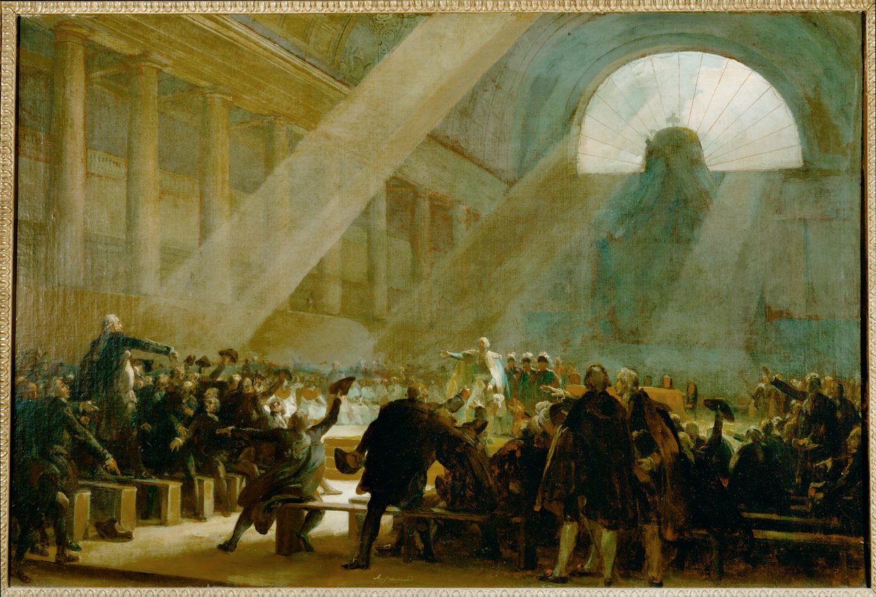 De eed van het Jeu de Paume ... door Alexandre Evariste Fragonard