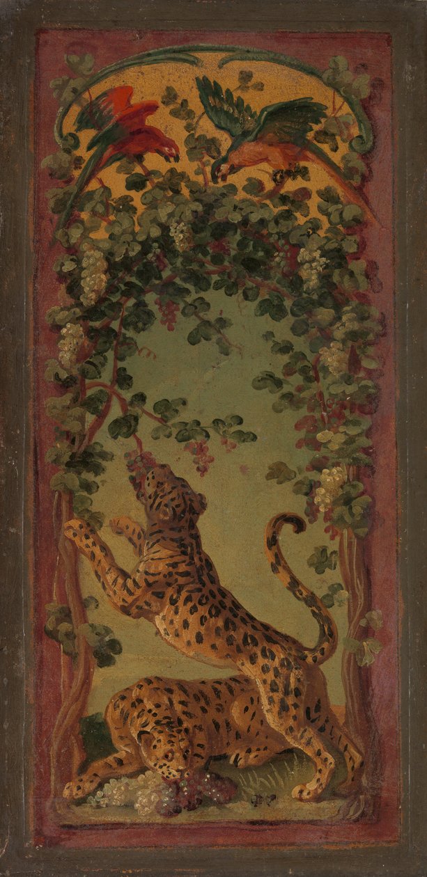 Panters van Bacchus eten druiven, ca. 1719-20 door Alexandre Francois Desportes