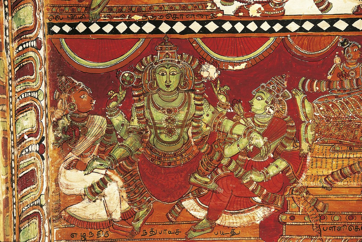 Visnu, detail van fresco