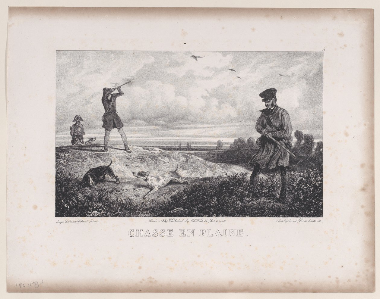 Jacht op het Veld, uit de serie Jachtscènes, 1829 door Alexandre Gabriel Decamps