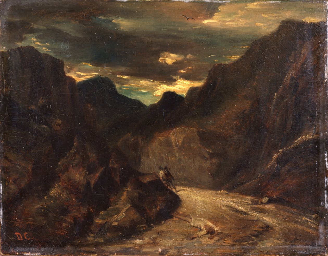 Passeren aan de overkant, na 1839 (olieverf op doek) door Alexandre Gabriel Decamps