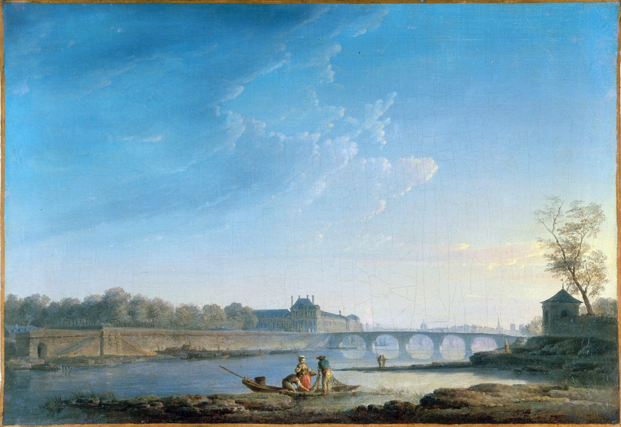 De Quai des Tuileries, de Pont-Royal, de Grenouillère, ca. 1780 door Alexandre Jean Noel