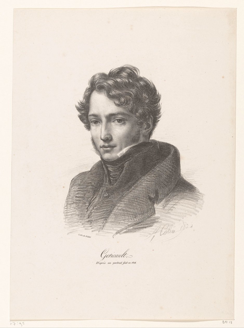 Portret van Théodore Géricault door Alexandre Marie Colin