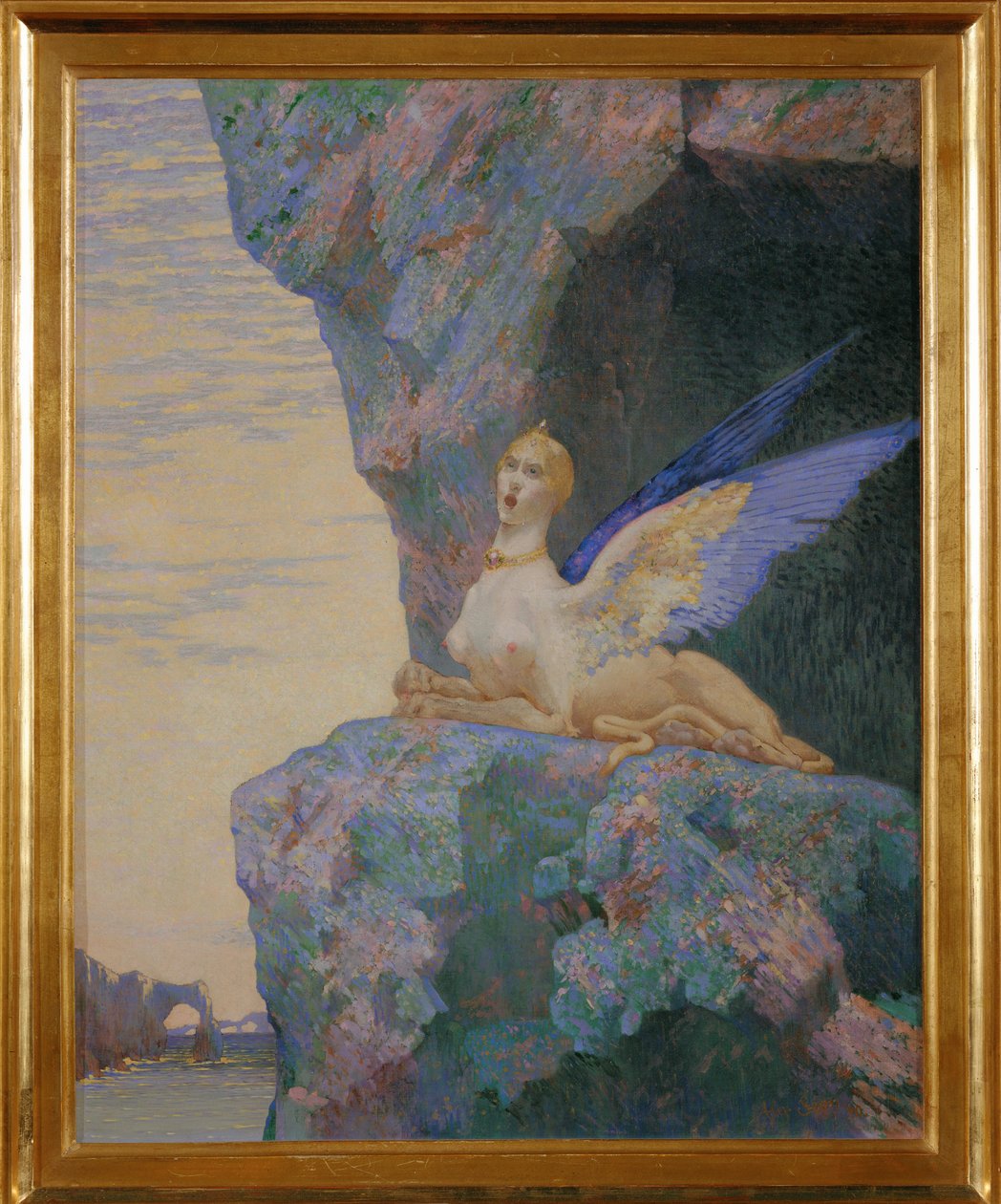 De wanhoop van de Chimaera (schilderij op doek) door Alexandre Seon