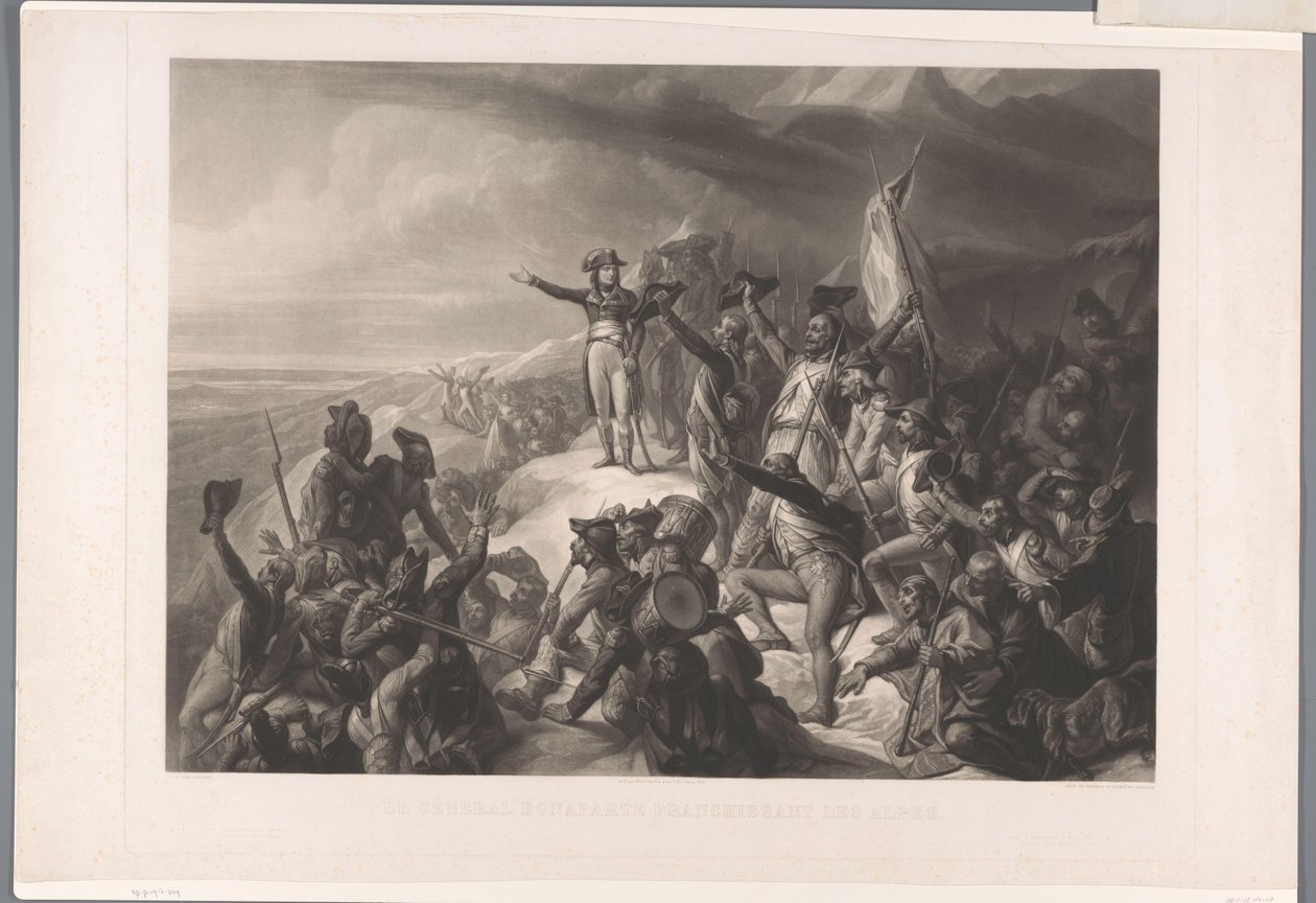 Napoleon Bonapartes overtocht over de Alpen door Alexandre Vincent Sixdeniers