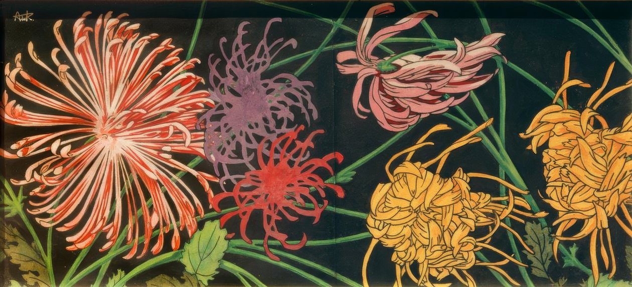 Chrysanten door Alexandre de Riquer i Inglada