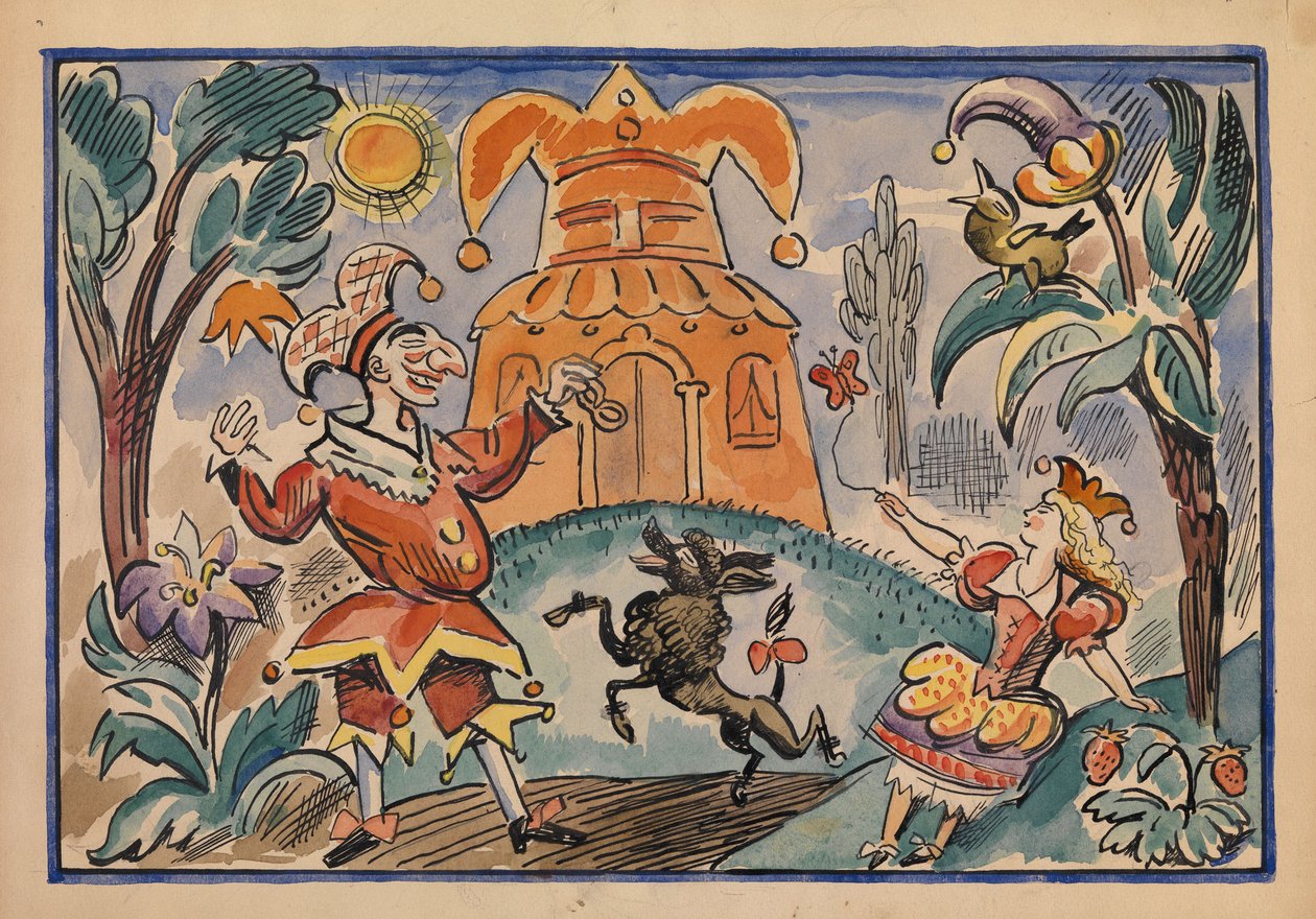 Illustratie voor Oorlog van Petrushka en Stepka-Rastrepka door Evgeni Schwartz door Alexei Alexandrovich Radakov