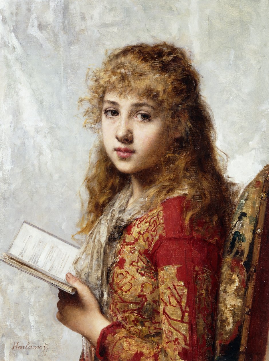 Contemplatie door Alexei Alexevich Harlamoff
