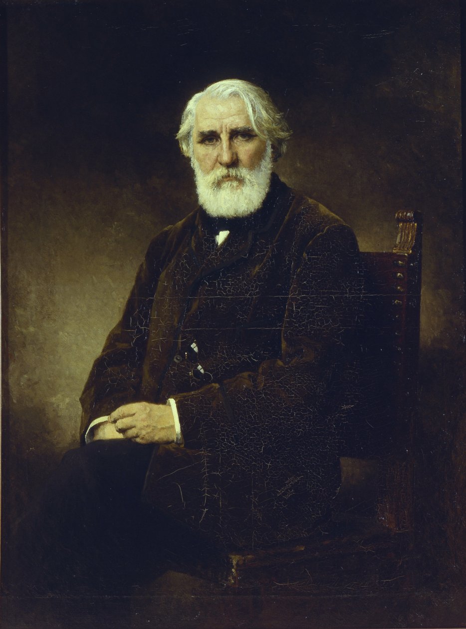Portret van de auteur Ivan S. Toergenjev 1818-1883, 1875 door Alexei Alexeyevich Harlamov