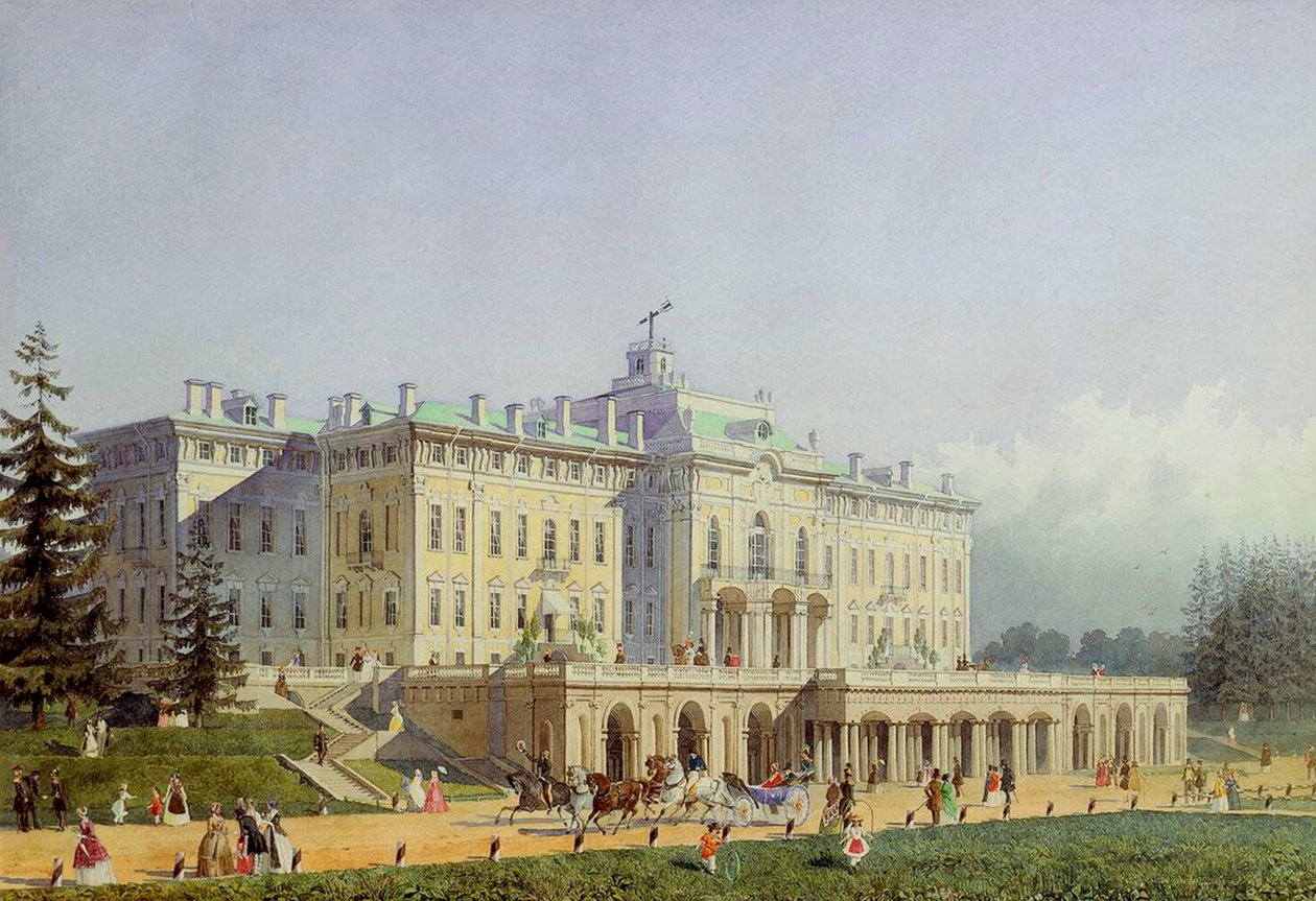 Het Constantijnpaleis in Strelna, 1847 door Alexei Maximovich Gornostayev