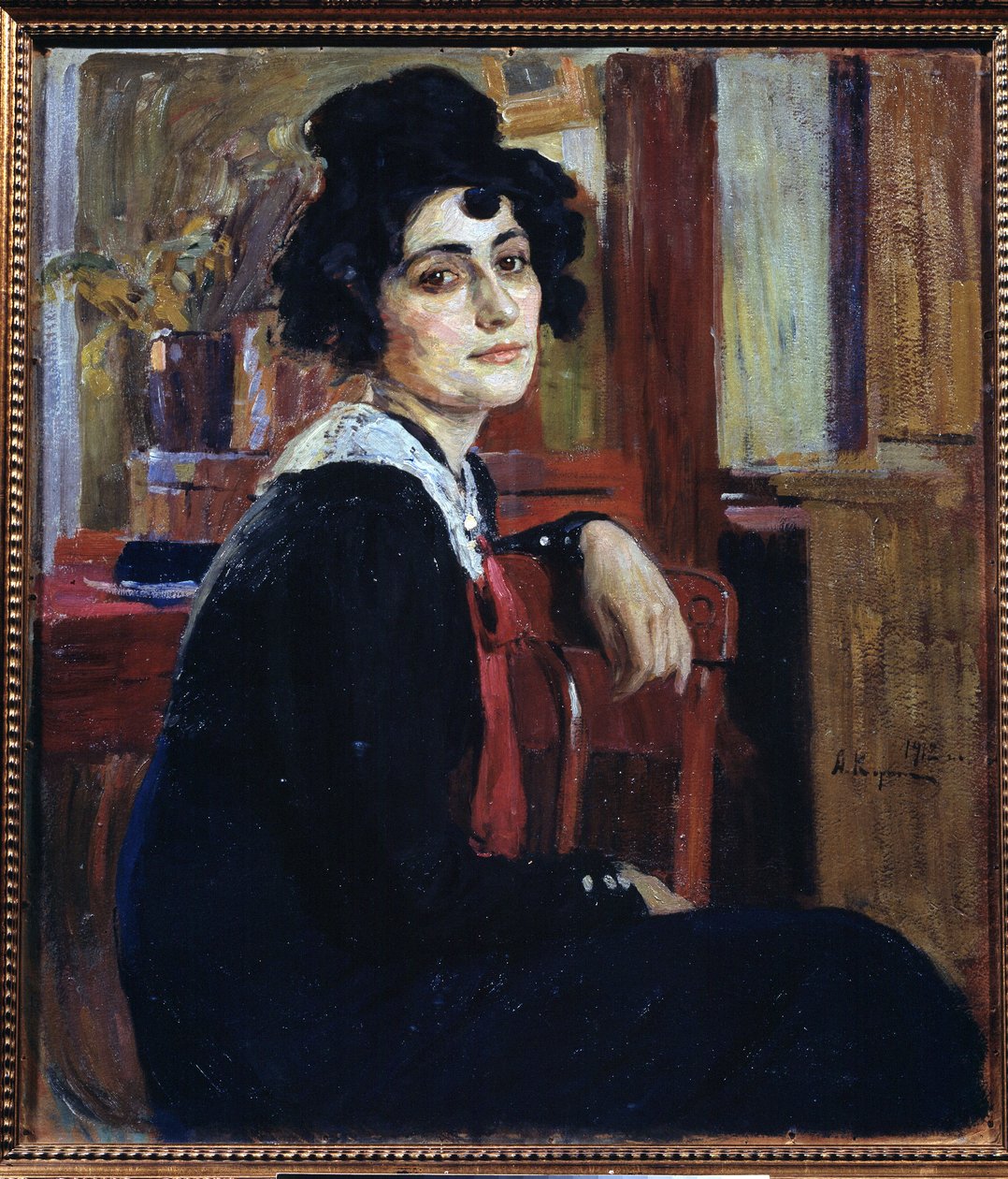 Een Franse vrouw door Alexei Mikhailovich Korin