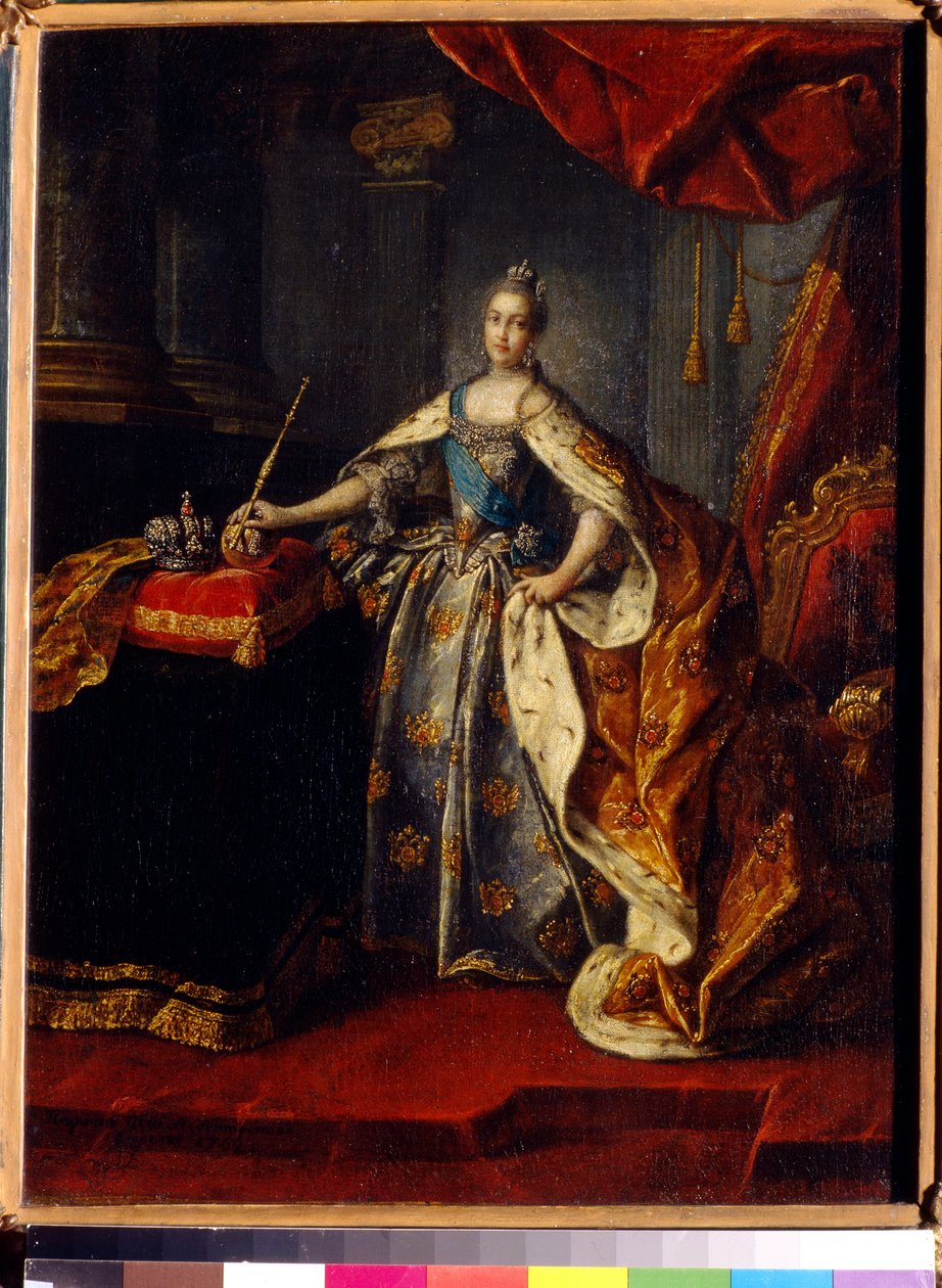 Portret van keizerin Catharina II van Rusland door Alexei Petrovich Antropov
