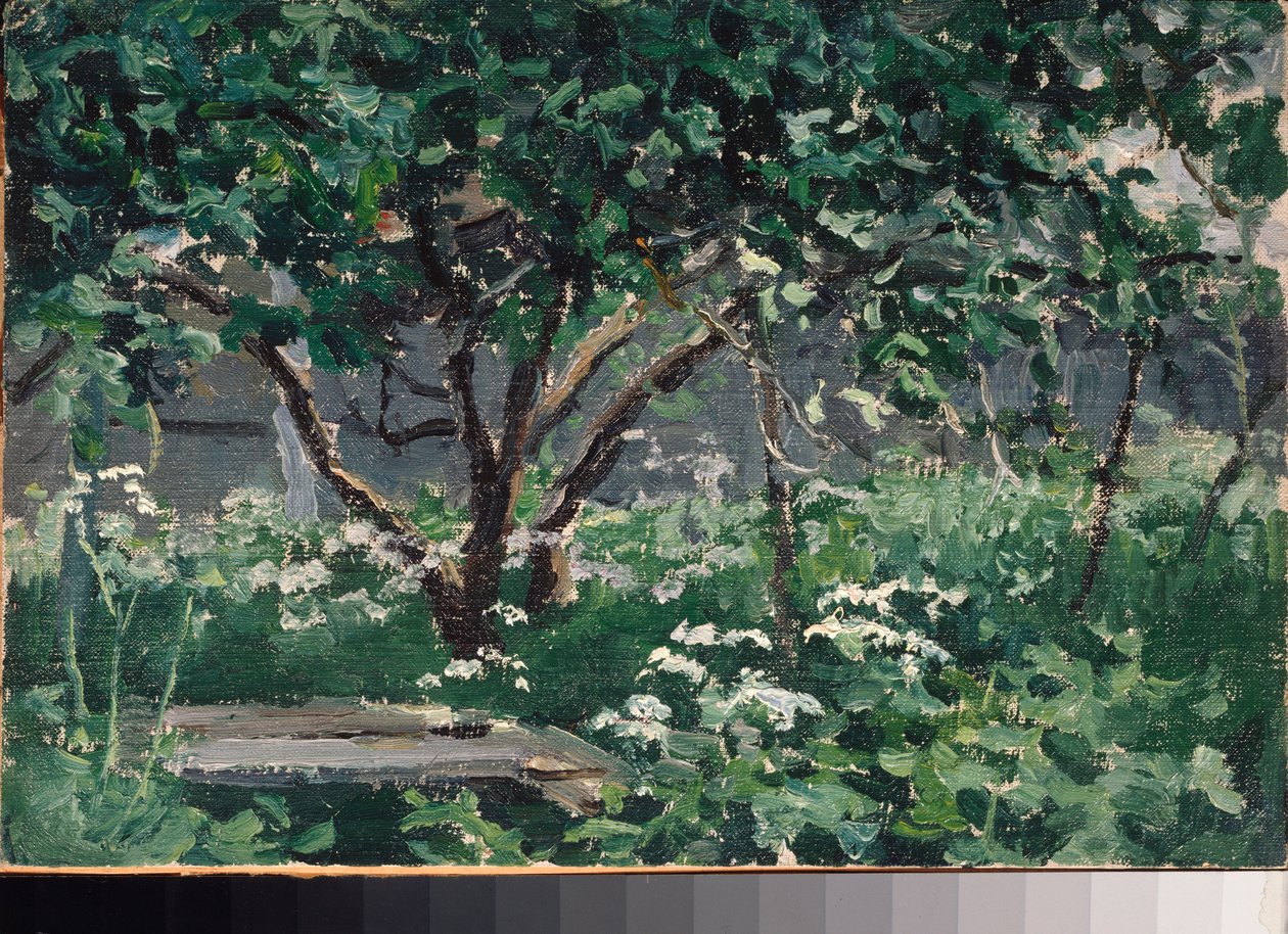 Een hoek van de tuin door Alexei Steipanovitch Stepanov