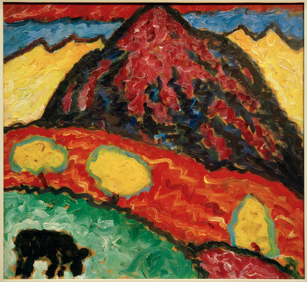 Landschap met koe door Alexej von Jawlensky