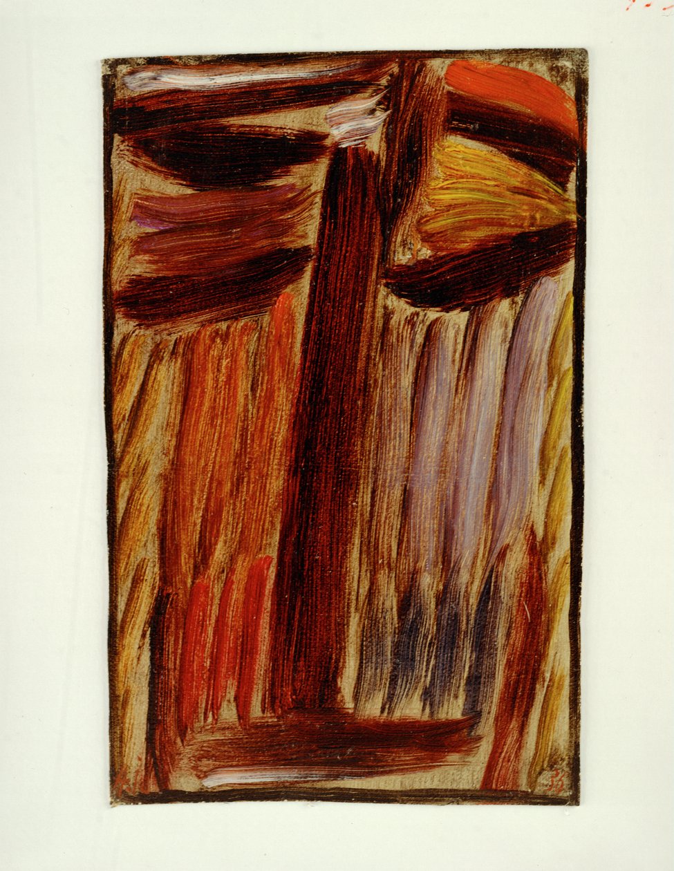 Grote meditatie (olieverf op doek) door Alexej von Jawlensky