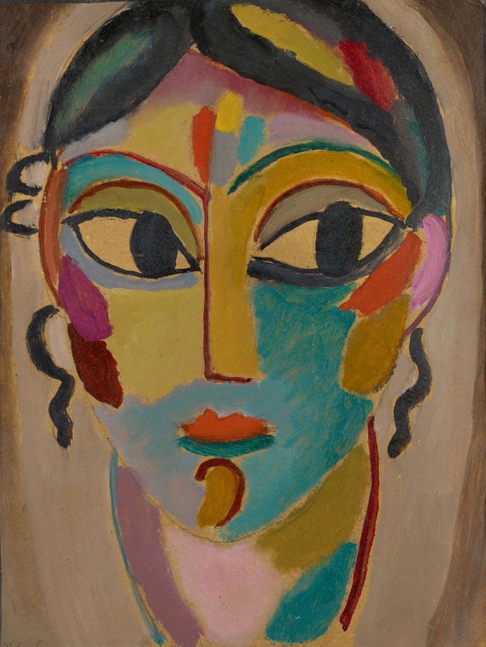 Mystiek Hoofd: Hoofd van een Meisje door Alexej von Jawlensky