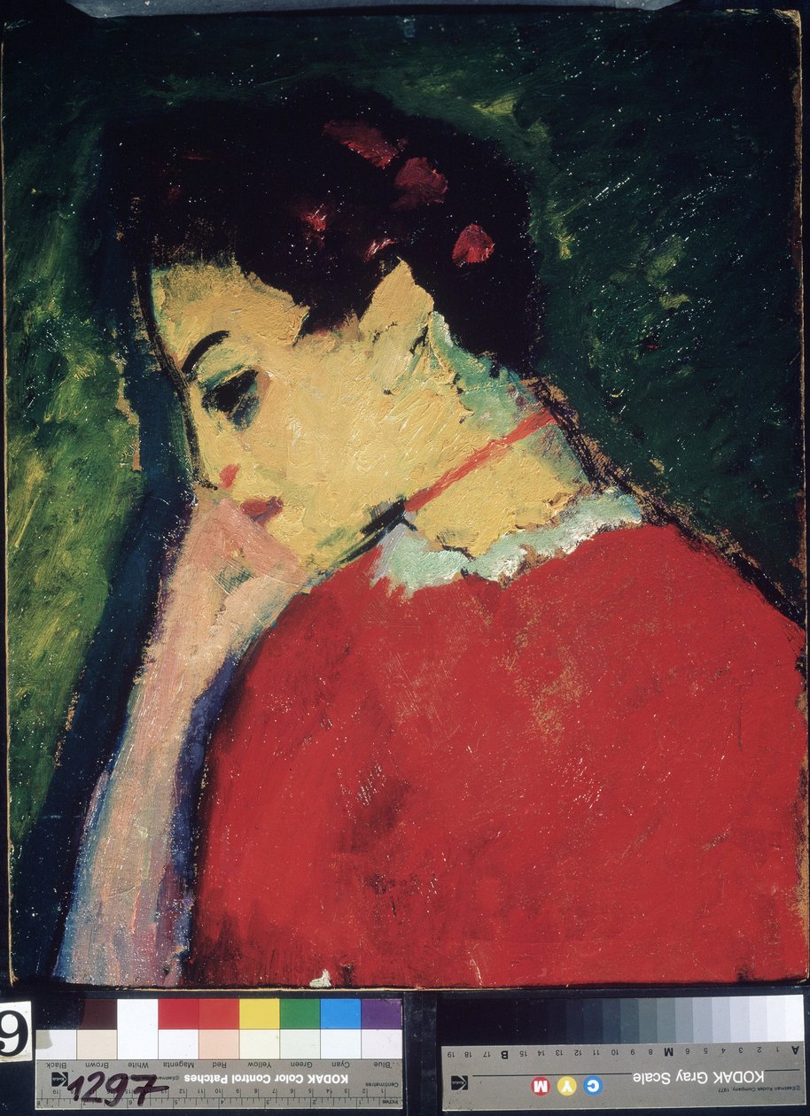 Portret van een vrouw door Alexej von Jawlensky