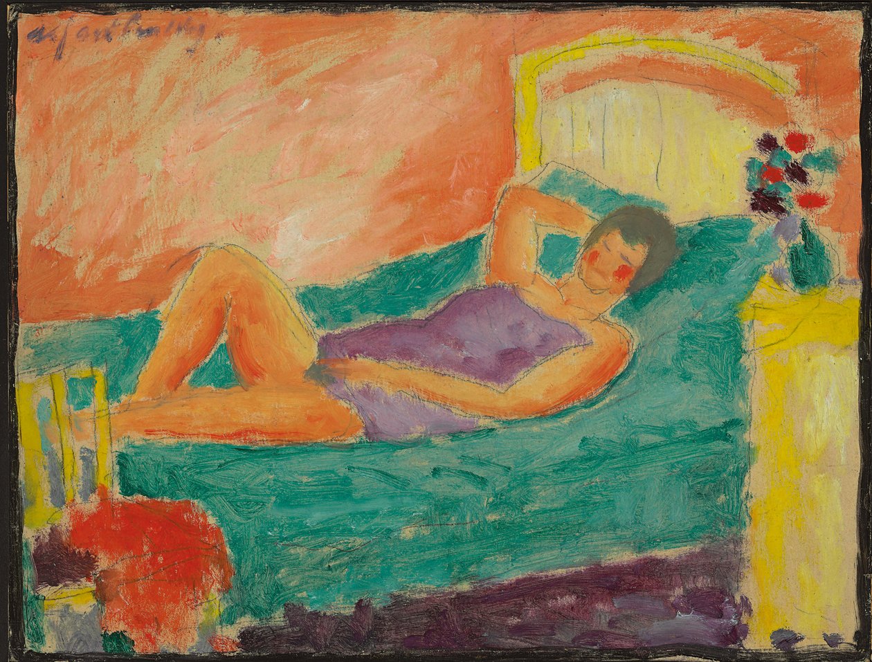 Liggend Meisje door Alexej von Jawlensky
