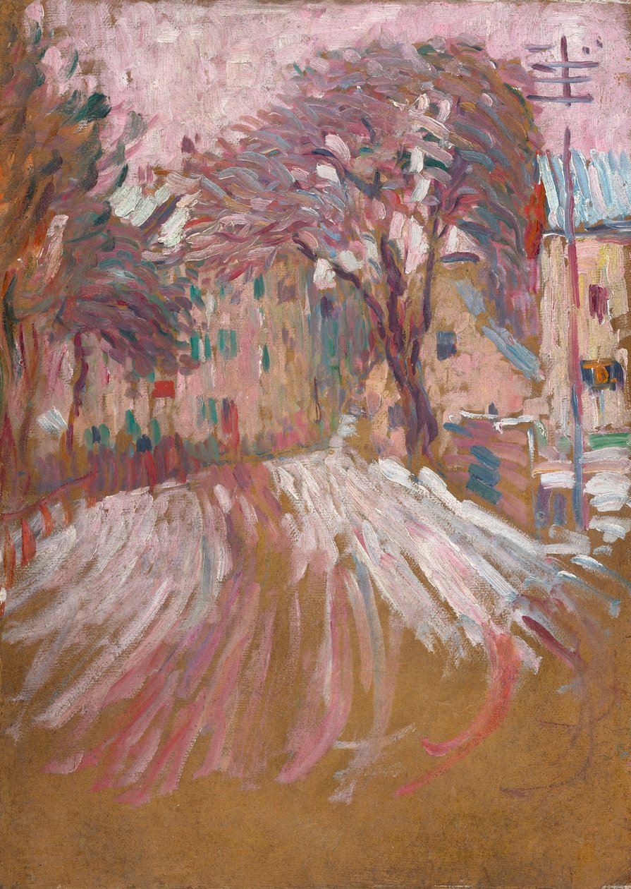 De straat in de winter door Alexej von Jawlensky