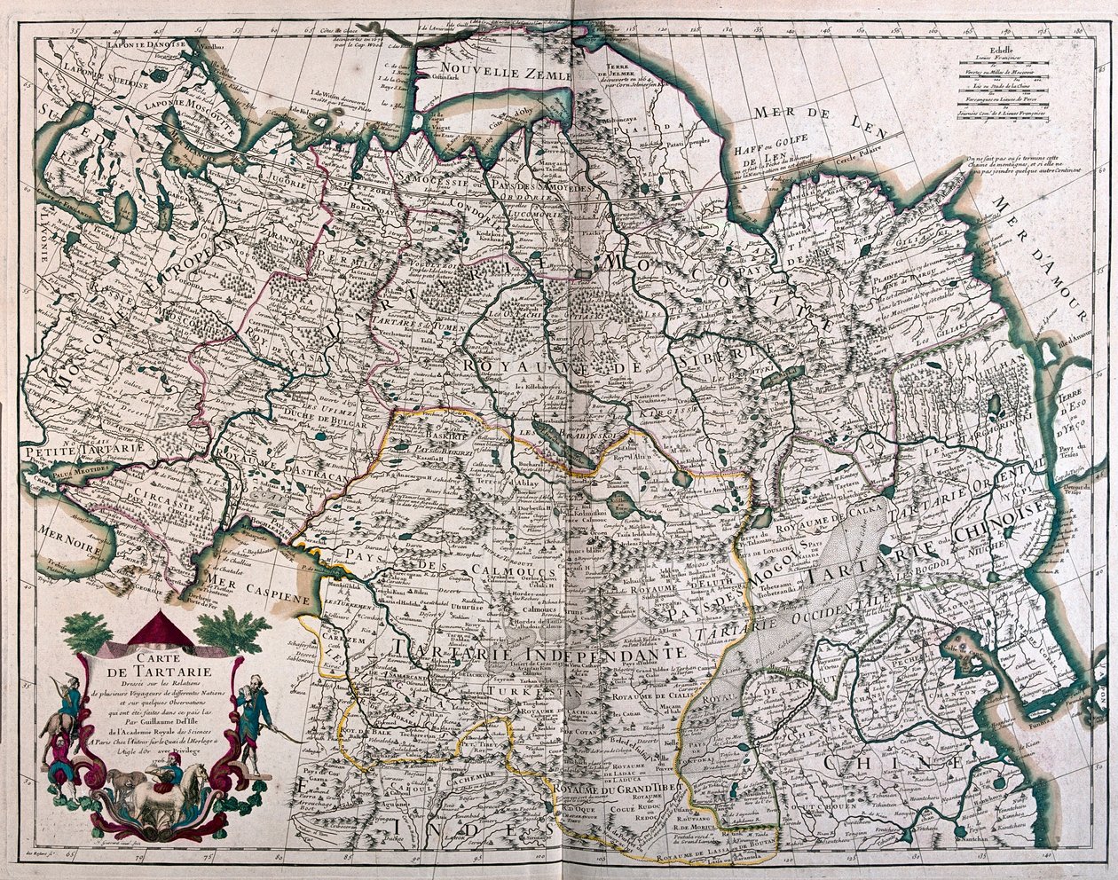 Rijk van Rusland en Tartarije - door A door Alexis-Hubert Jaillot